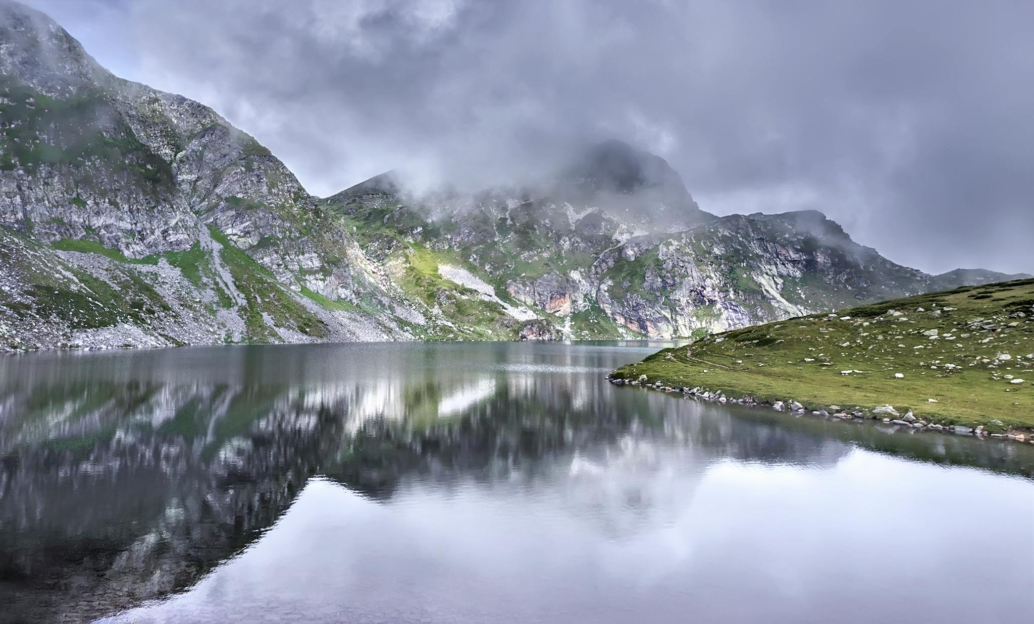 Beautiful mountain lake landscape